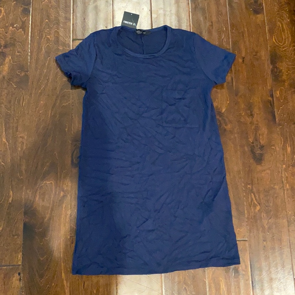 Navy knit t-shirt dress